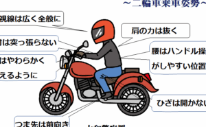 二輪車の正しい乗車姿勢と操作のポイント